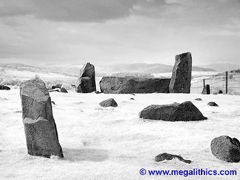 Tomnaverie recumbent stone circle - infrared