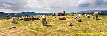 Tomnaverie recumbent stone circle 2005 - panoramic shot