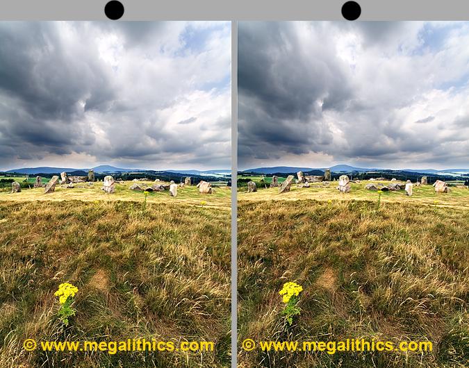 Tomnaverie recumbent stone circle - 3D stereo pairs